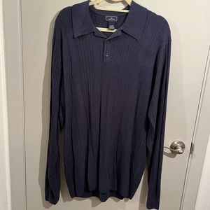 Long-Sleeve Knit Polo